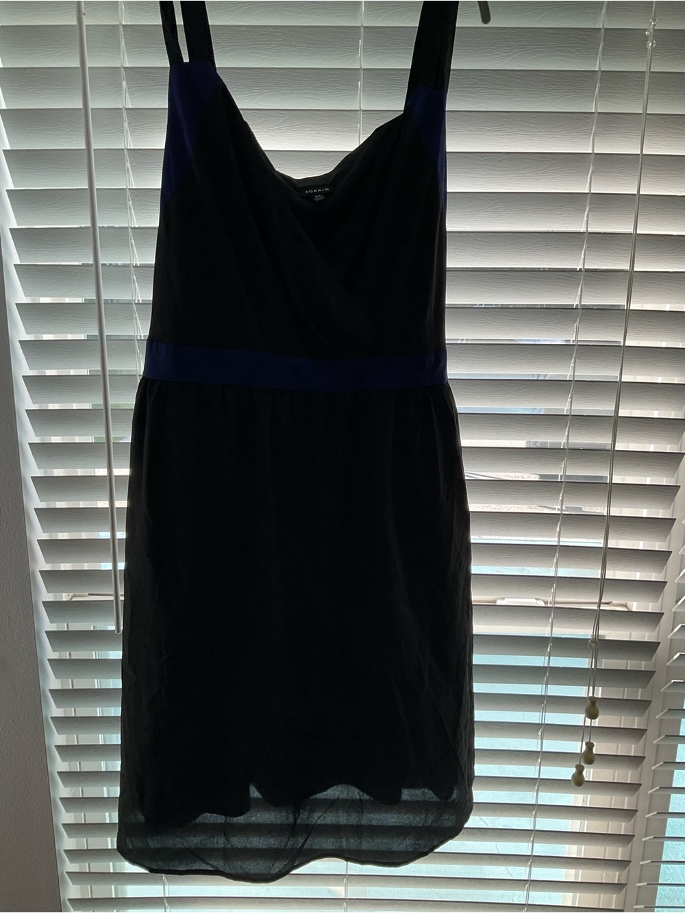 torrid Black Mini Dress with Navy Trim